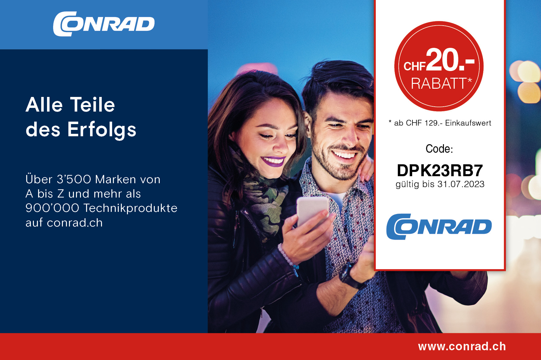 conrad 1 - Gutscheincodes für Schweizer Onlineshops