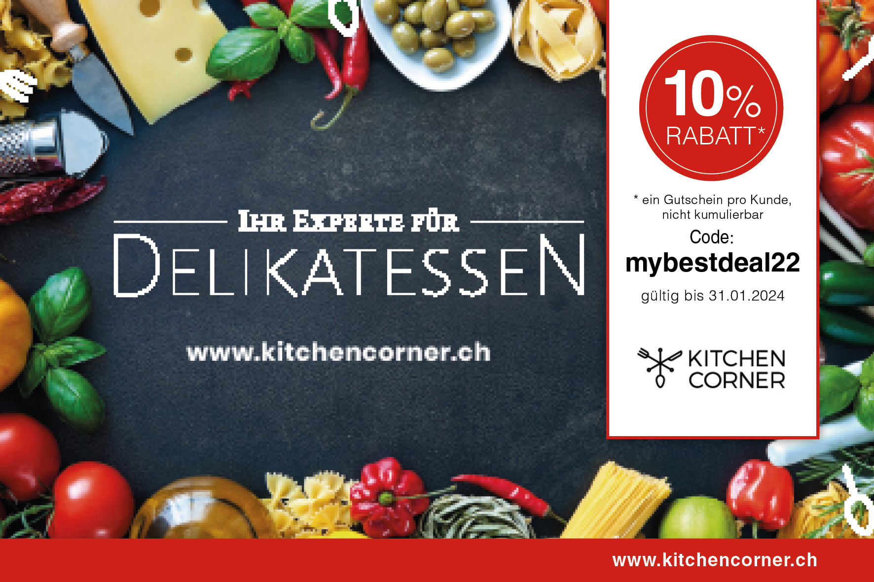 rabattcode kitchencorner hj231 - Gutscheincodes für Schweizer Onlineshops